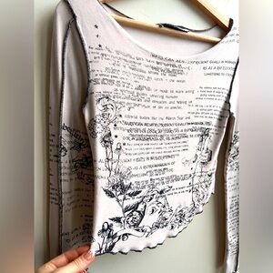 Bershka Cream Long Sleeve top